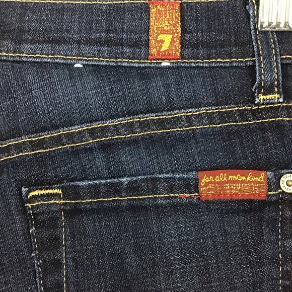 NEW 7 For All Mankind 7FAM The Slim Cigarette Straight Leg Dark Wash Jeans 24 - Picture 10 of 11